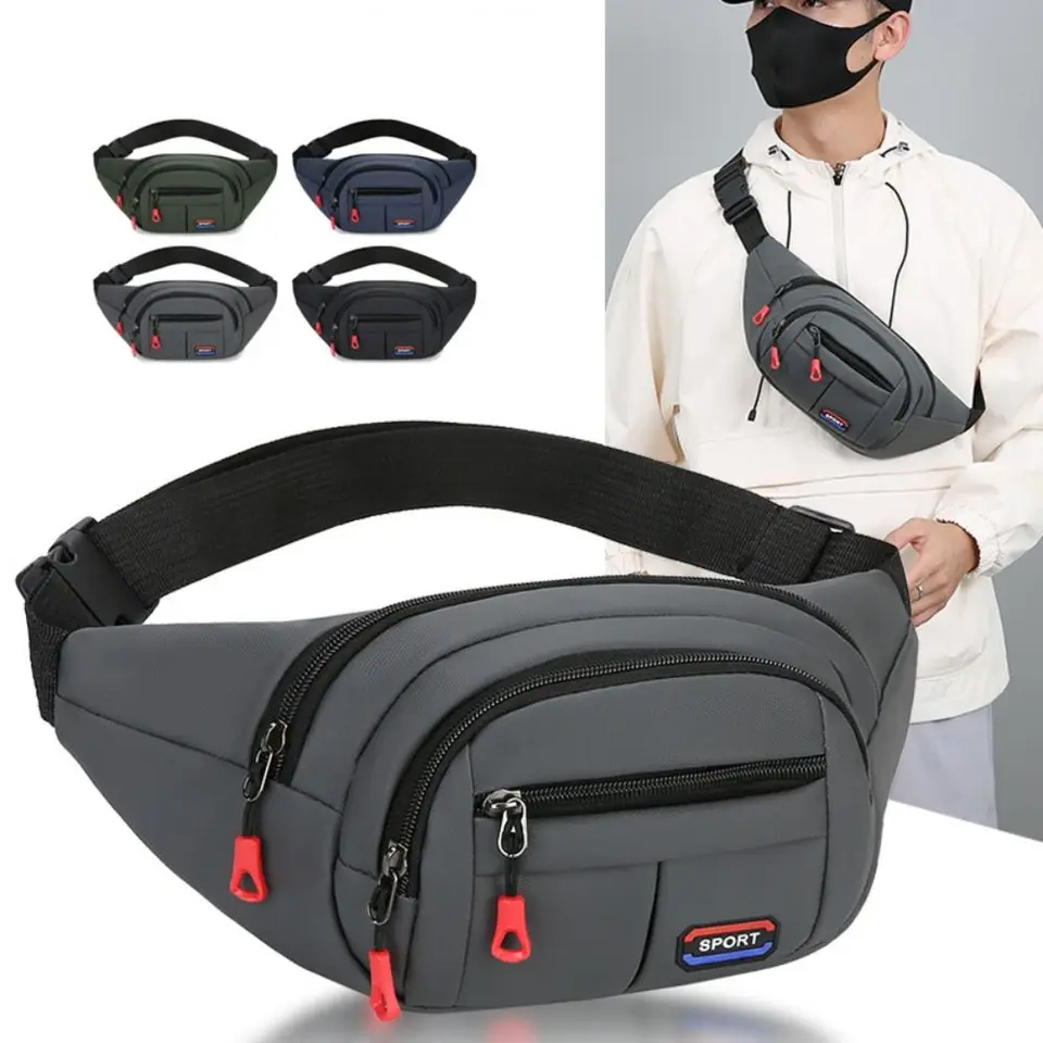Pánsky pásový balíček Nylon Sport Fanny Bags Boy Drop Netget Bags Hip Bum Base TASK Cestovanie jazdiť na motocykli Crossbody Cape Petouch Nové