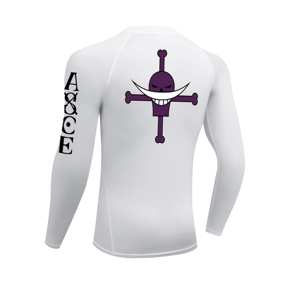 Pánsky vyrážkový strážca anime manga tlačová telocvičňa Kompresné košele Fitness Rýchle suchý rašguard šport Tops Tops Outdoor letné SPF 50 mužov