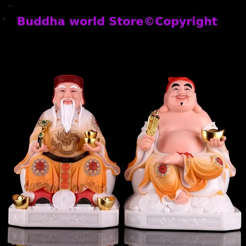 Pár 2p Indonézia Vietnam domáci obchod Jade Buddha Socha prináša šťastie bohatstvo bohatstvo bohatstvo TU di Gong Mammon Sochy