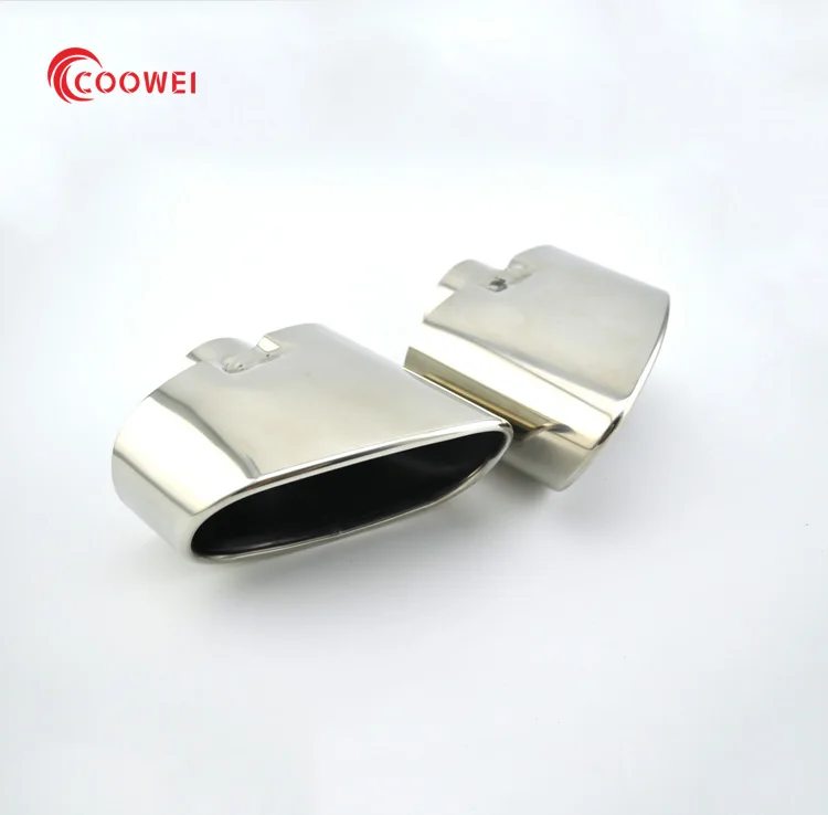 Pár Chrome Výfuk Dual Tail Potru Tip Tip Tip Creadless Ocel pre BMW X5 E70 2008 2009 2010 2010 2012 2012 2013 Automatické príslušenstvo