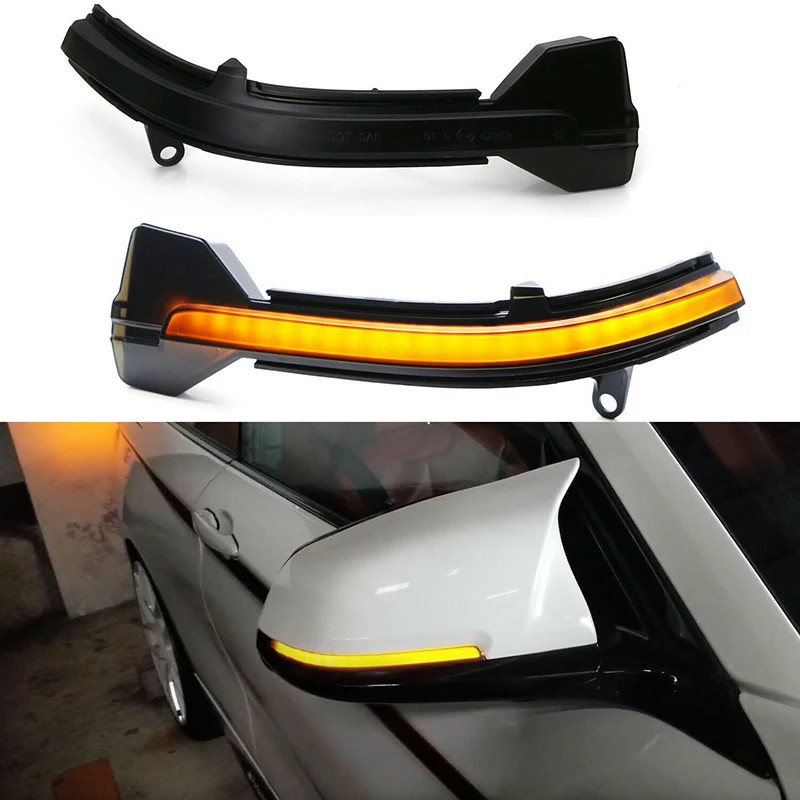 Pár LED bočné krídlo Dynamické zákrutové signálne svetlo pre BMW 5 6 7 Series F10 F11 F07 F12 F13 F06 F01 F02 Indikátor spätného zrkadla