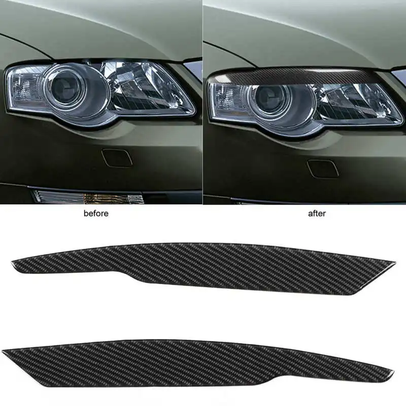 Pár z uhlíkových vlákien Obočie obočie obočia, ktoré odolné voči opotrebovaniu ľahké čistenie pre Volkswagen B6 3C 2005-2010