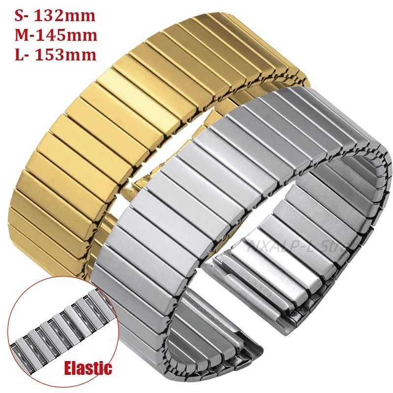 Pás Elastic Stretch Watch Band 22mm z nehrdzavejúcej ocele pre Samsung Galaxy Watch 4 5 6 pásmo pre kovový náramok Huawei