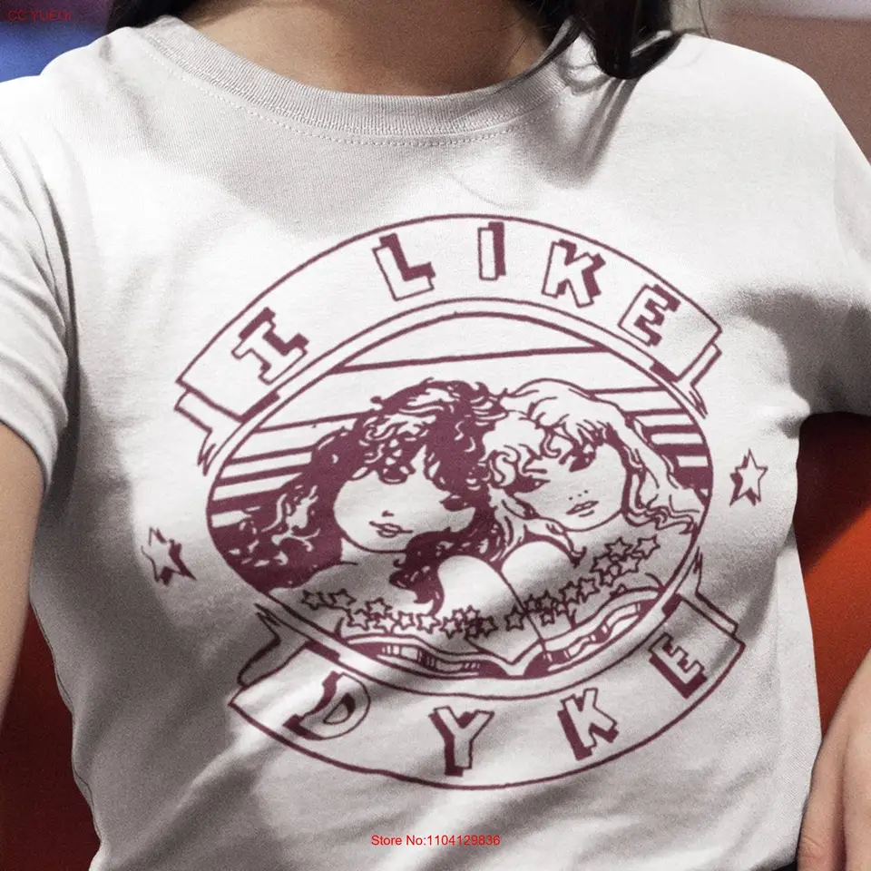 Páči sa mi Dyke T tričko lesbické vintage Sapphic retro retro butch femme masc pýcha oblečenie queer priateľka s