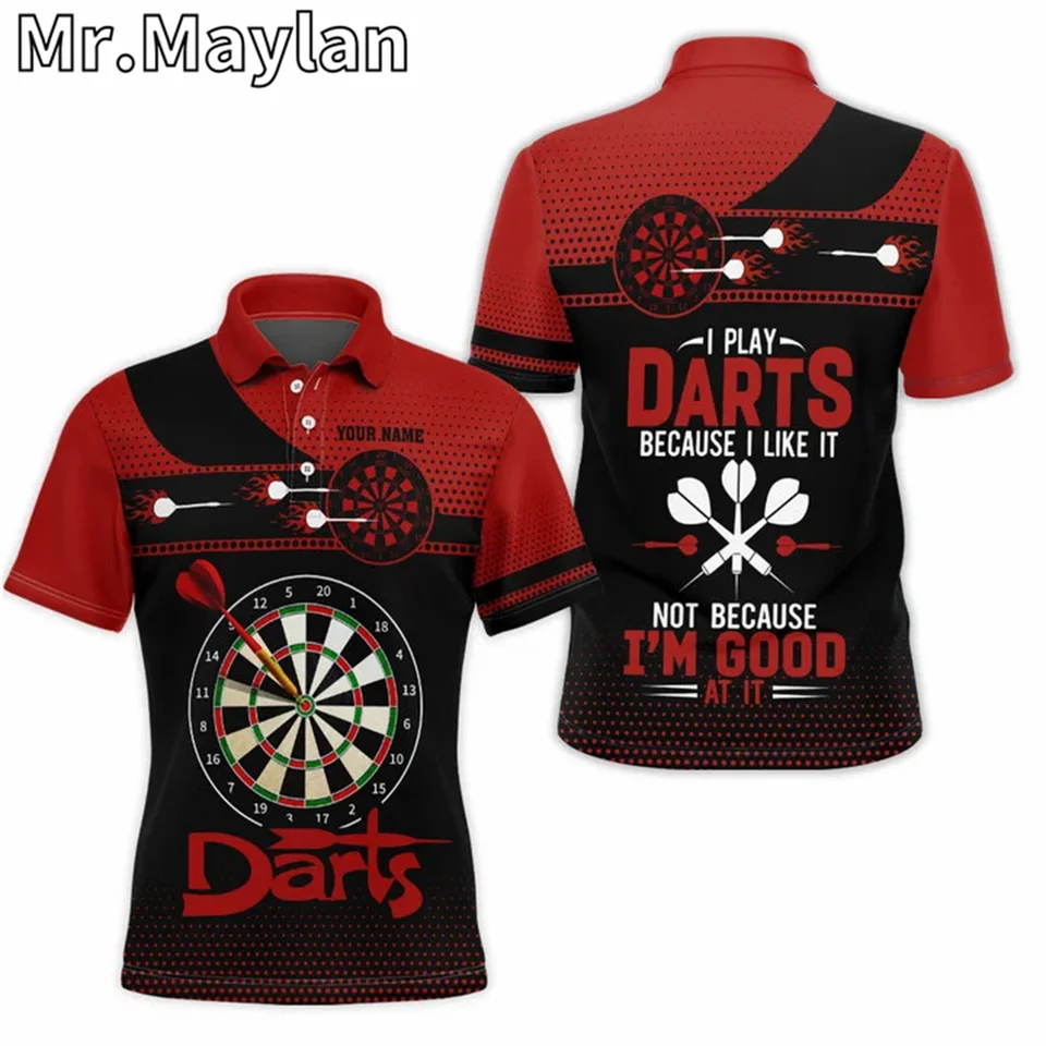 Páči sa mi šípky červené personalizované 3D tlačiareň Polovica Muži/ženy letné tričká bez rukávov Darček pre šípky milovníkov mužov 5xl 5xl