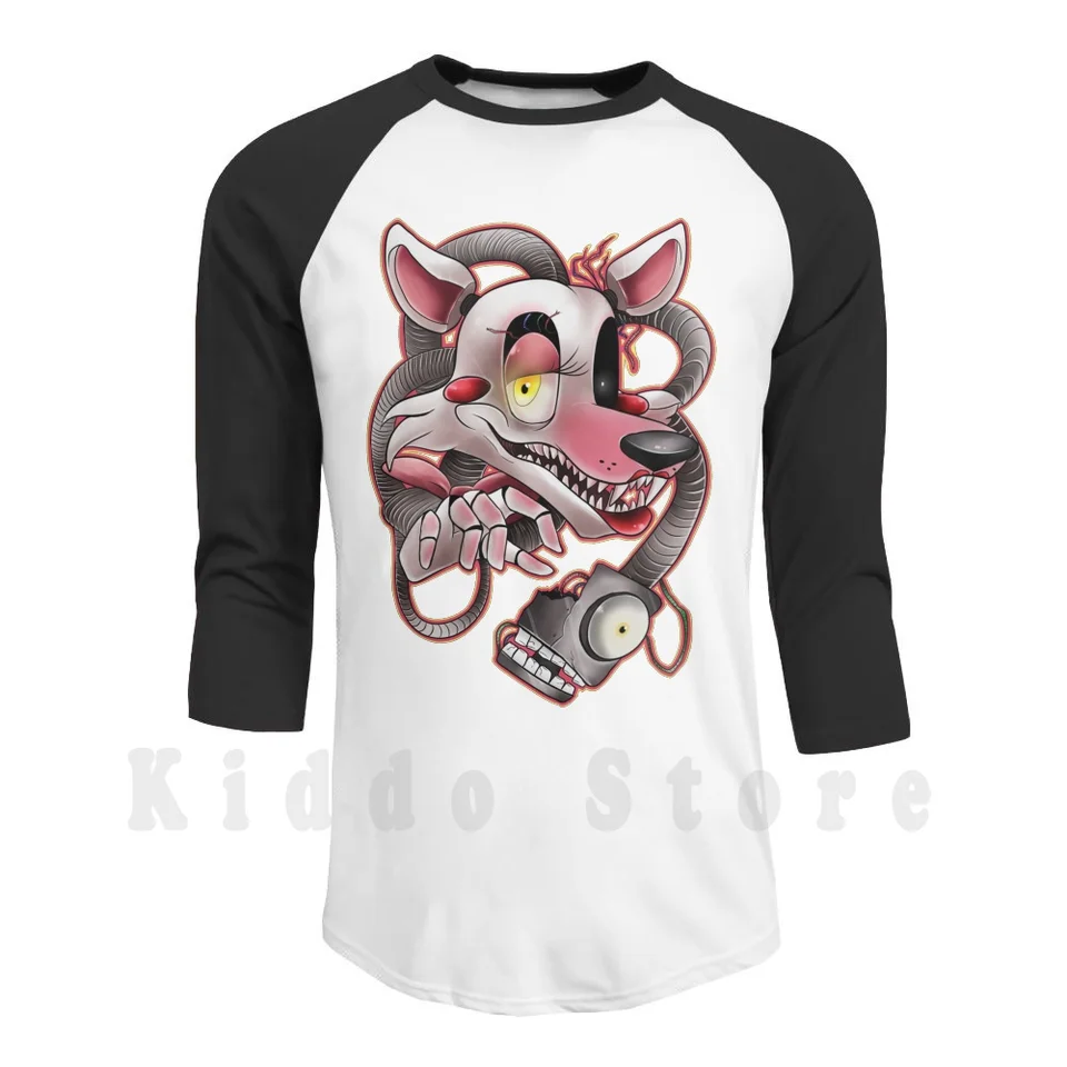 Päť nocí v- mangle kapucňa s dlhým rukávom FNAF FAF Päť nocí v Mangle Fanart Foxy Fox Color the Mangle