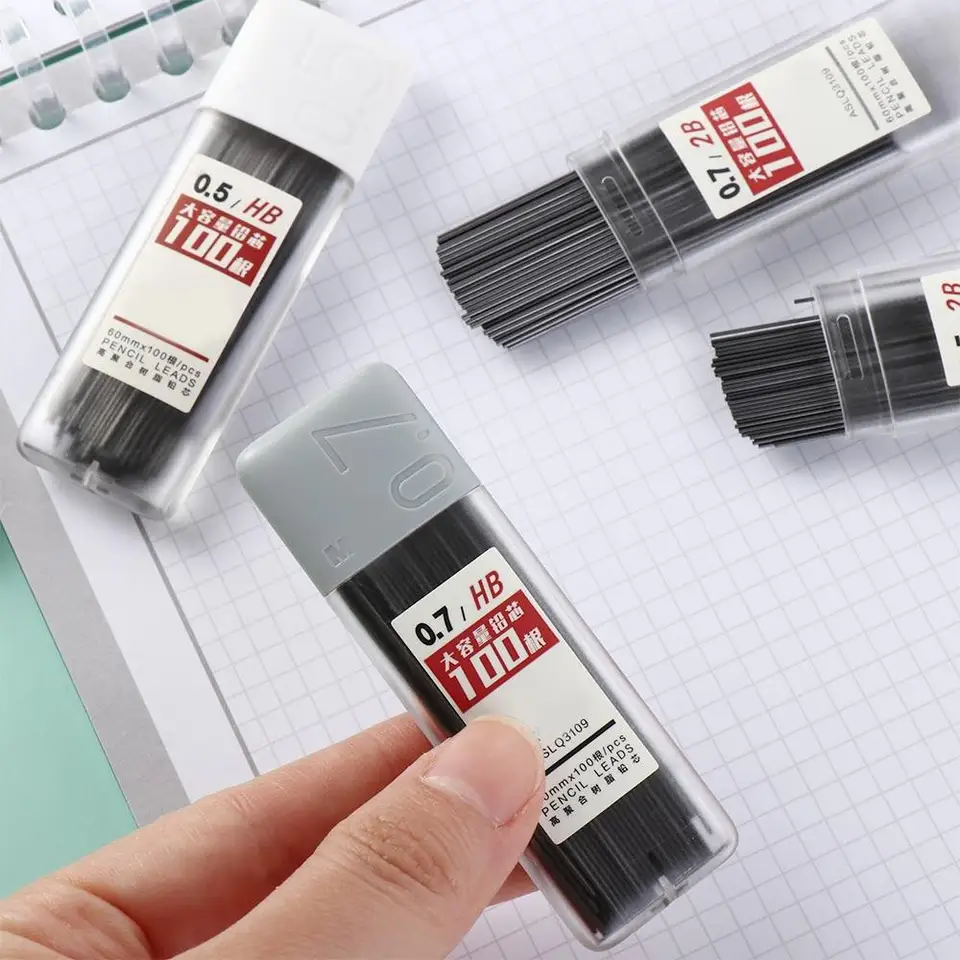 Písanie umeleckého náčrtu Písanie ceruzkou Vodí 0,5/0,7 mm ceruzka Cenil Rubll Mechanical Pencil Olovod Once Cencil Rod Automatické ceruzkové jadro