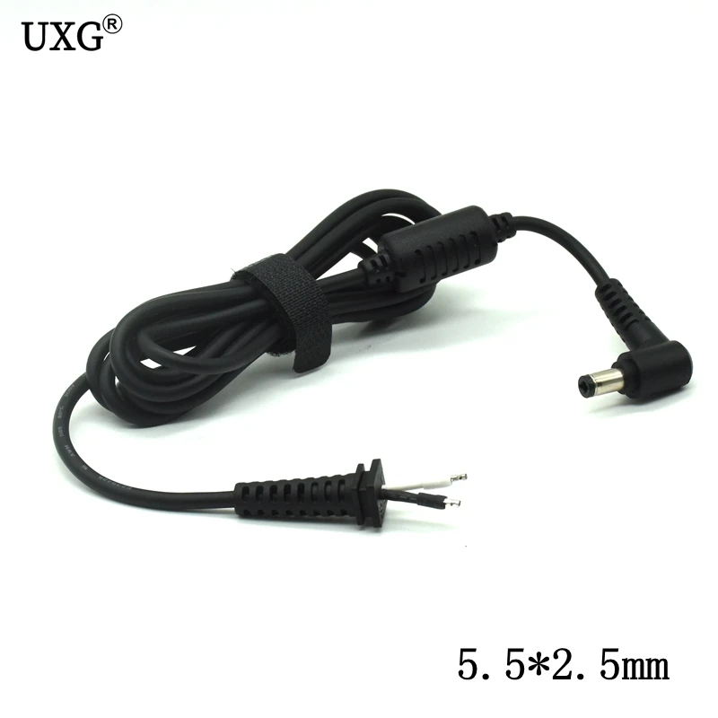 Pôvodná 1,2 m 5,5 x 2,5 mm laptop napájací konektor konektor DC Plug Adapter Kábel nabíjačky 18awg pre nabíjačku notebook Asus Lenovo