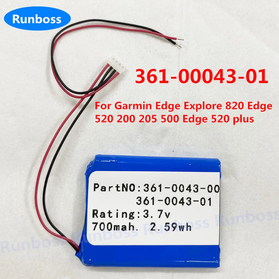 Pôvodná 700 mAh batéria GPS 010-01626-02 361-00043-01 pre Garmin Edge 820 Edge 520 200 205 500 Edge 520 Plus 361-00043-00 GPS