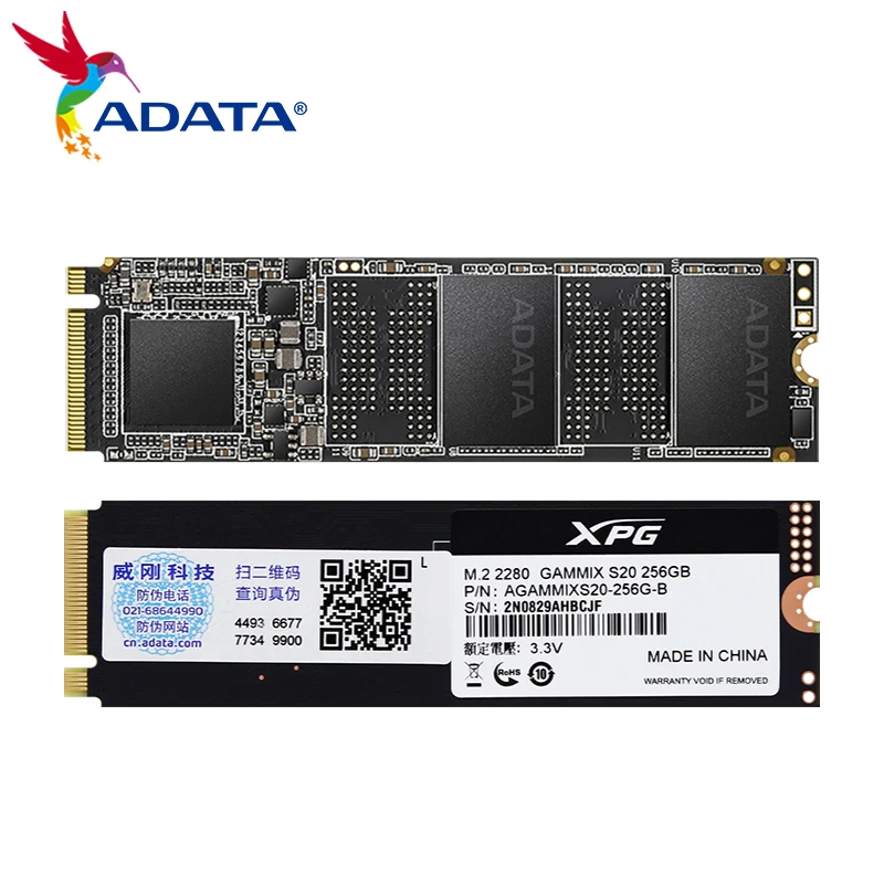 Pôvodná adata SSD 1TB XPG NVME GAMMIX S20 PCIE GEN3X4 M2 2280 TLC 512GB 256 GB Interný tuhý disk pre pracovnú plochu pre prenosný počítač prenosný počítač