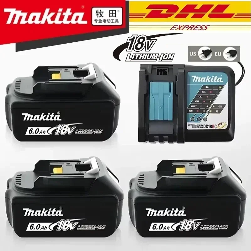 Pôvodná batéria 18V 6AH/5AH/3AH MAKITA pre Makita 18V Elektrické náradie BATTER BL1830B BL1850B BL1860B BL1815 BL1840 Výmena