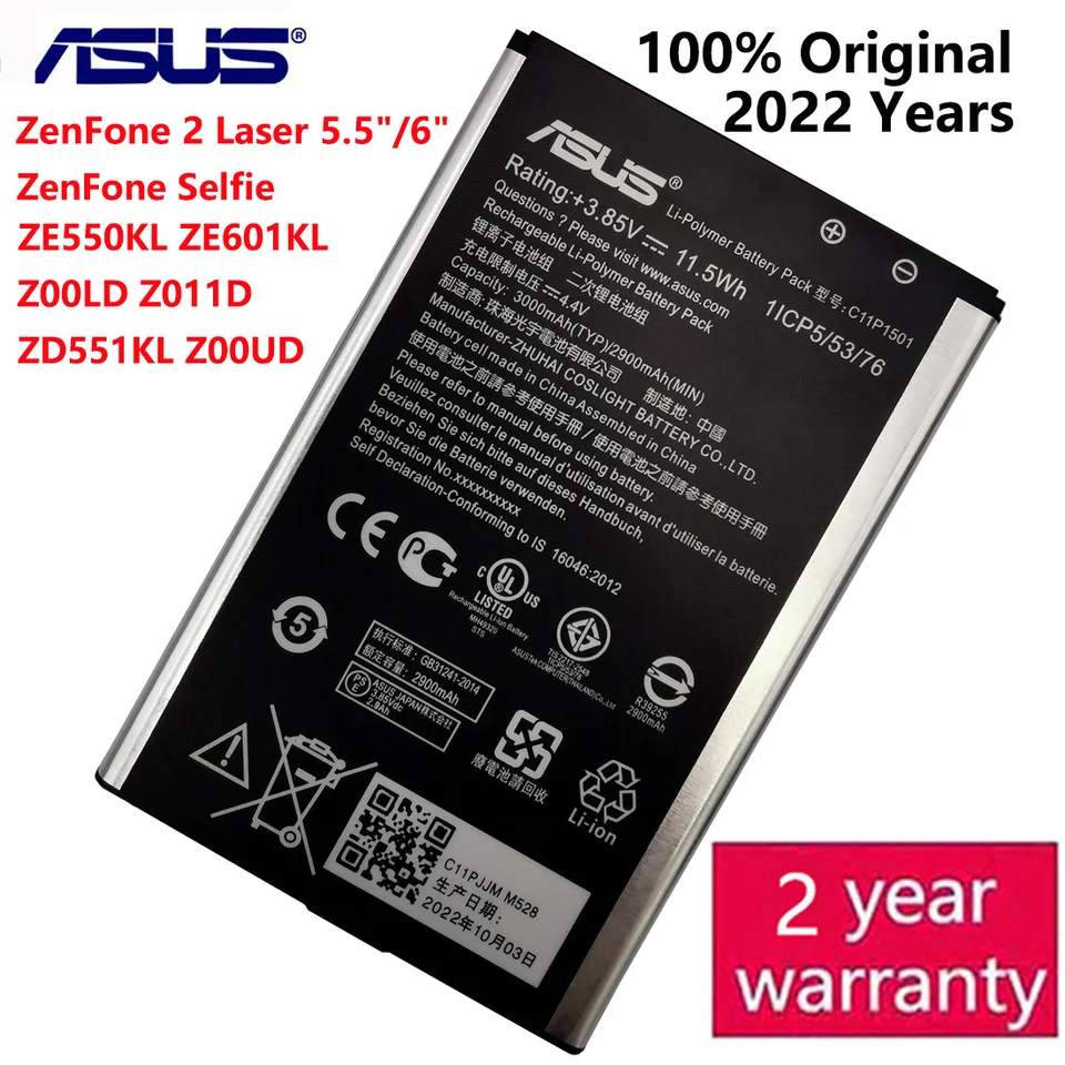 Pôvodná batéria ASUS C11P1501 2900MAH pre Zenfone 2 laser 5,5 