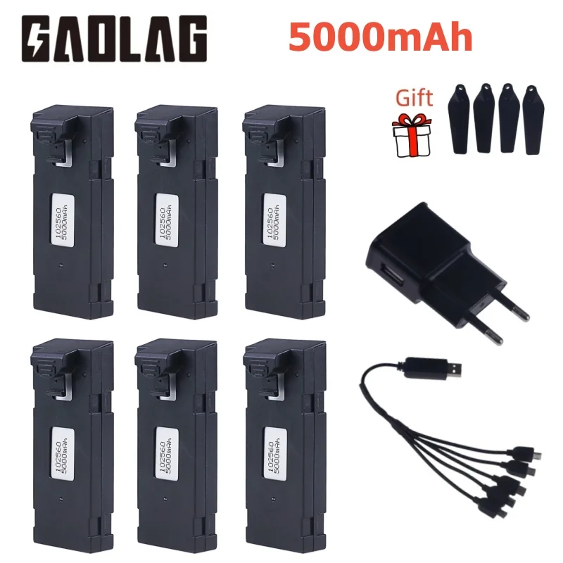 Pôvodná batéria E88 3,7V 5000 mAh Li-PO batéria pre RC Drone E88 E88Pro E525 E99 P1 K3 P10 A13 S98 RC QuadCopter Battery Battery