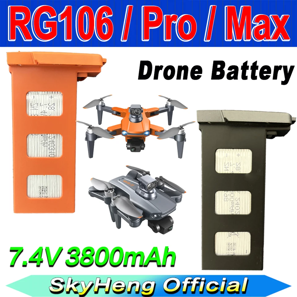 Pôvodná batéria RG106 Pro Drone 7,4 V 3800 mAh 28min dlhá výdrž batérie pre RG106 Max/ RG106 ADCETKÉ PRÍSTUPY ČASŤ