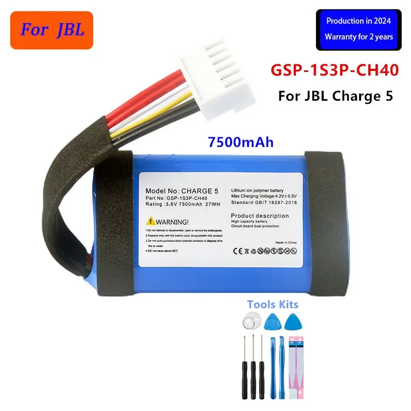 Pôvodná GSP-1S3P-CH40 Nová náhrada 7500 mAh pre JBL CARLE 5 /COLE5 Výmena batérie reproduktora +Nástroje.