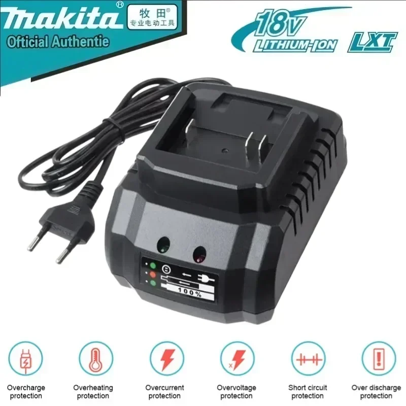 Pôvodná nabíjačka lítium -iónovej batérie Makita pre Makita 18V 21V DC18RC BL1830 BL1815 Lítium -iónová nabíjačka