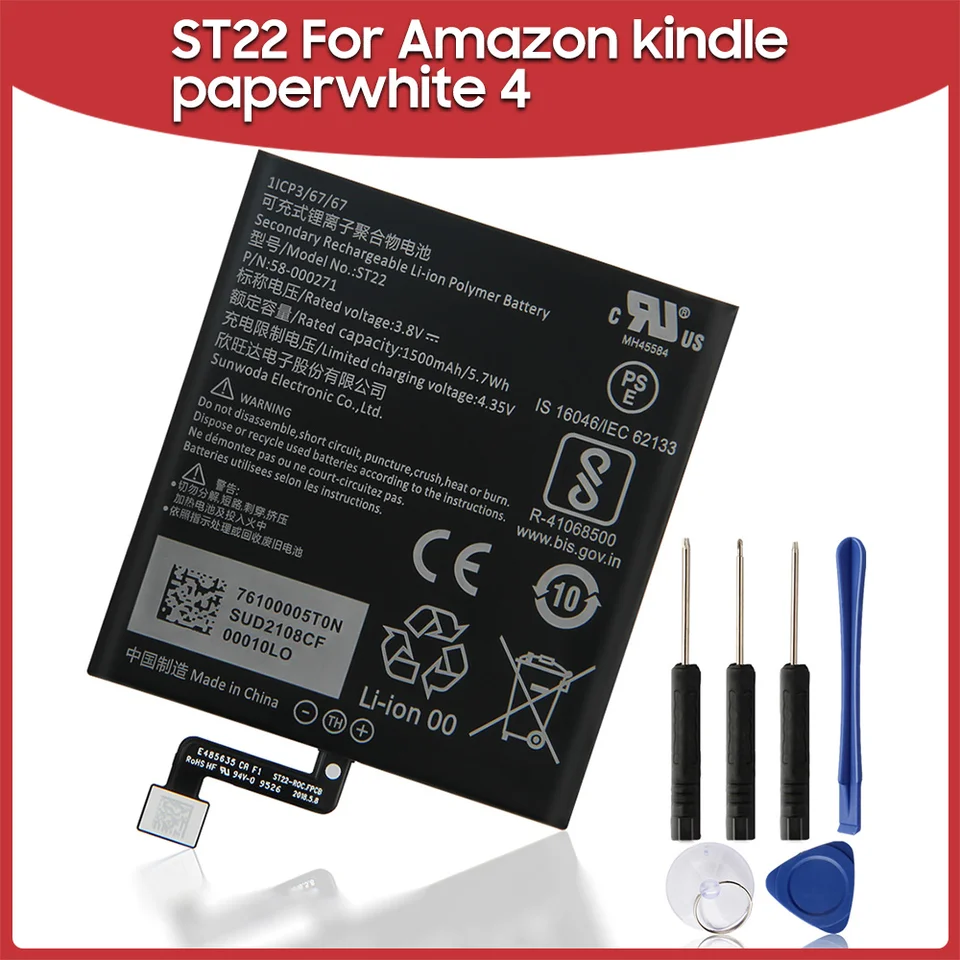 Pôvodná náhradná batéria 1500 mAh ST22 pre Amazon Kindle Paperwhite4 58-000271 58-000246 E-Reader Batteries