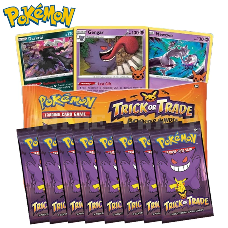 Pôvodná pokémonová karta Halloween Trick alebo Trade Booster Bundle Gengar Pokemon TCG Limited Collection Card Card Dist Party