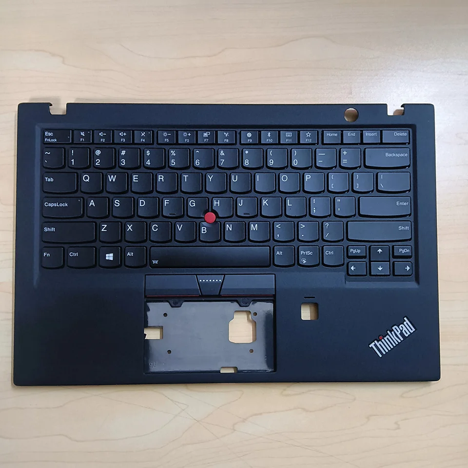 Pôvodná rekonštrukcia US Buldlit Keyboard pre ThinkPad X1 Carbon 5. 2017 Palmrest Horný puzdro Čierny 01er623 01LV306 01LV307