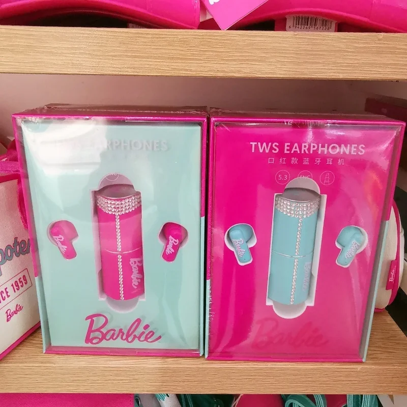 Pôvodná séria Miniso Barbie Daylight Shine Creative Lipstick Tws Bluetooth Headset SX-211 Darček na redukciu hluku
