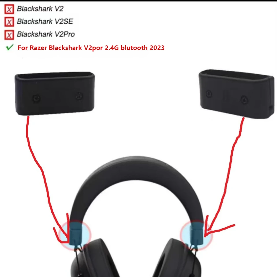 Pôvodná čelenka plastová závesová spona pre Razer Blackshark V2PRO 2.4G Bluetooth V2 Pro 2023 Nová verzia náhradné náhradné diely