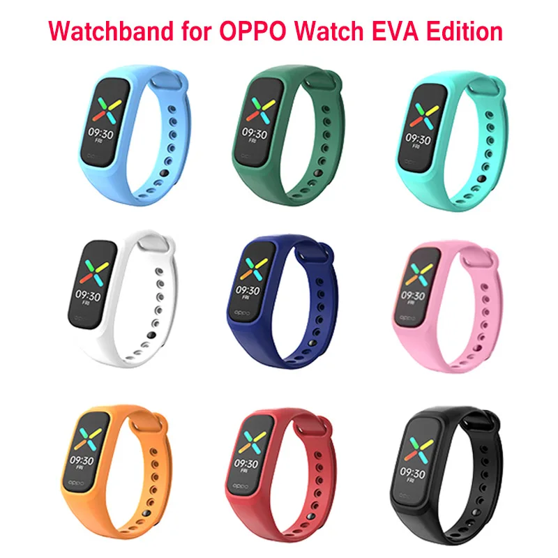 Pôvodné nové silikónové hodinky hodinky pre remienok pre Oppo Band Eda Edition SmartWatch Sport Wristband Bracelet Belt pre Oppo Band Eva