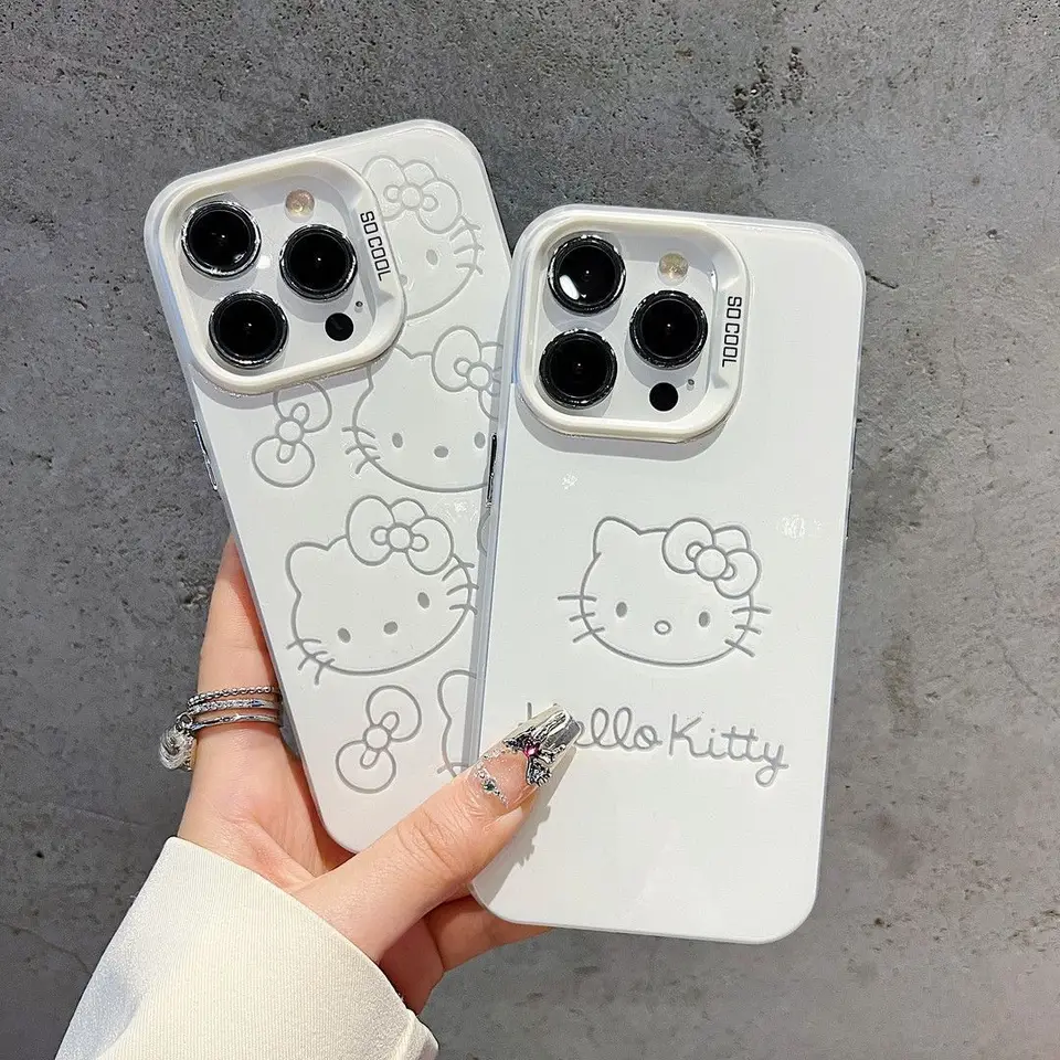 Pôvodné puzdro Hello Kitty White Head pre Samsung Galaxy S24 S23 S22 S21 S20 Note20 Ultra Plus Fe M31 4G 5G Matte zadný kryt