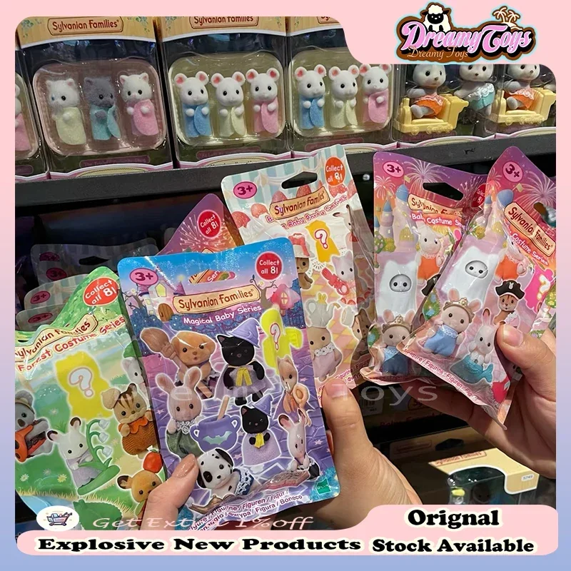 Pôvodné sylvánske rodiny Anime akcie Mini figúrky Toy Girl Collectible Pendant Decorra Kawaii Sylvanian Family Birthday Darček