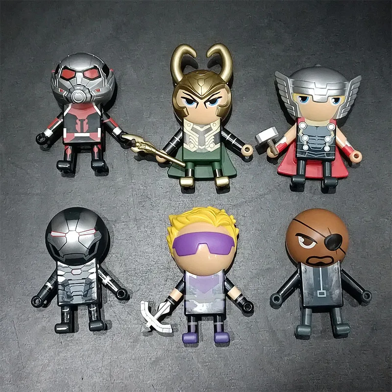 Pôvodné zázraky anime figúrky Thor Nick Fury War Machine Loki Ant Man Hawkeye Wallclimbing Action Action Doll Doll Climb Wall Model Toy Toy