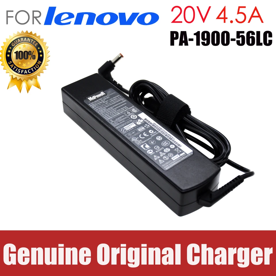 Pôvodný 20V 4.5a 90W nabíjačku AC adaptéra pre Lenovo Y460 Y470 Y480 G470 G480 E46A E47A PA-1900-56LC ADP-90DDB