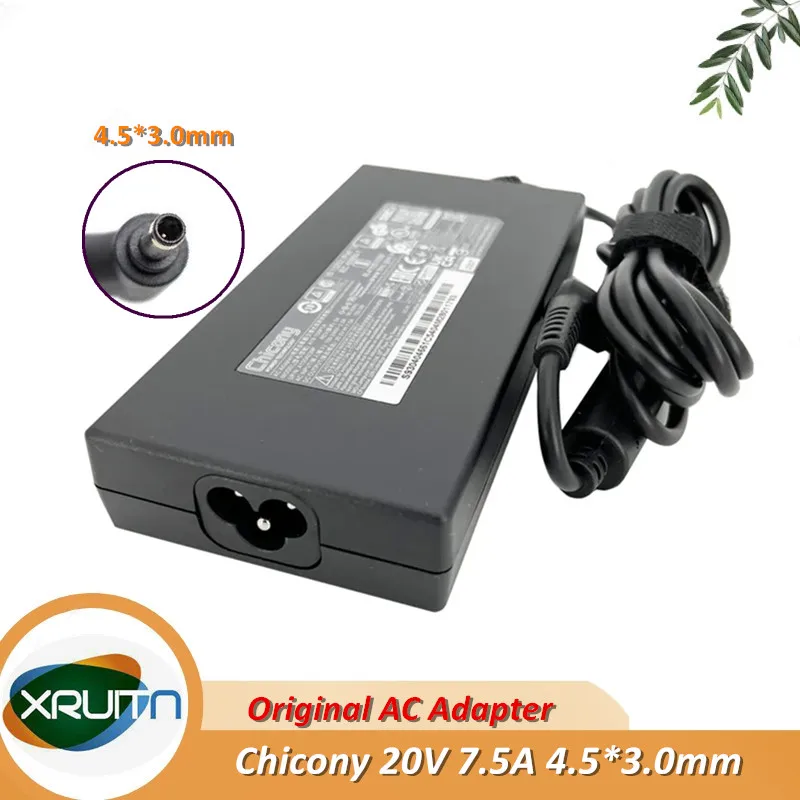 Pôvodný A18-150P1A Chicony 20V 7.5A 150 W AC adaptér prenosný nabíjačku pre MSI Crosshair 15 A11UCK-413 A11UCK-1278