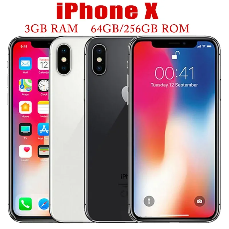 Pôvodný Apple iPhone X Face ID 64 GB/256 GB ROM 5,8 