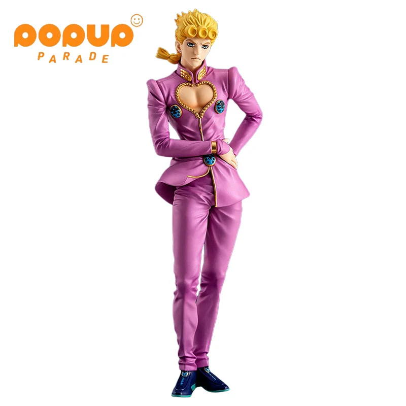 Pôvodný dobrý úsmev Pop -up Parade Giorno Giovanna JoJo's Bizarre Adventure Anime Figure Figure Cartoon Collectibles Model Dolls Gift