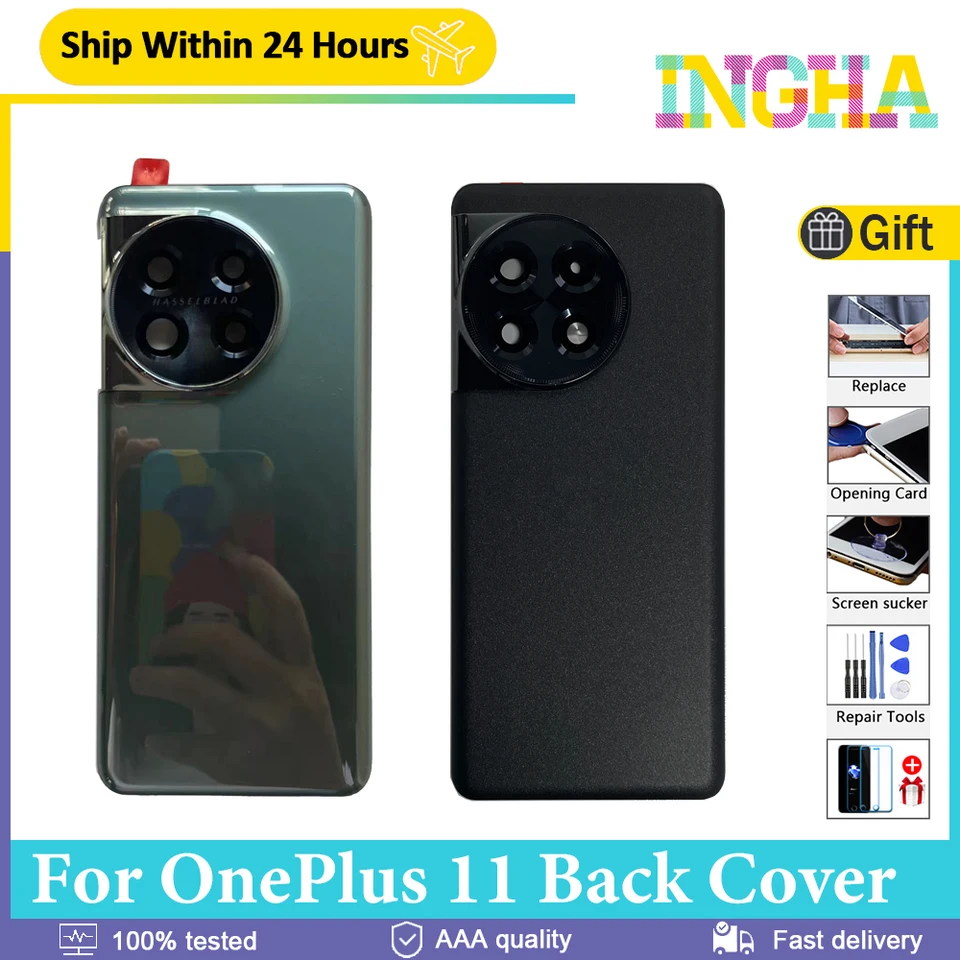 Pôvodný nový zadný kryt batérie pre OnePlus 11 zadný kryt zadného krytu dverí pre puzdro pre PHB110 CPH2449 CPH2447 Zadné sklo Vymeňte