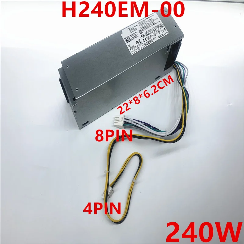 Pôvodný nový zdroj energie pre spoločnosť Dell Optiplex 3040 3046 3050 5040 7040 7050 V3250 V3267 V3268 8PIN 240W pre H240EM-00 H62JR 0H62JR