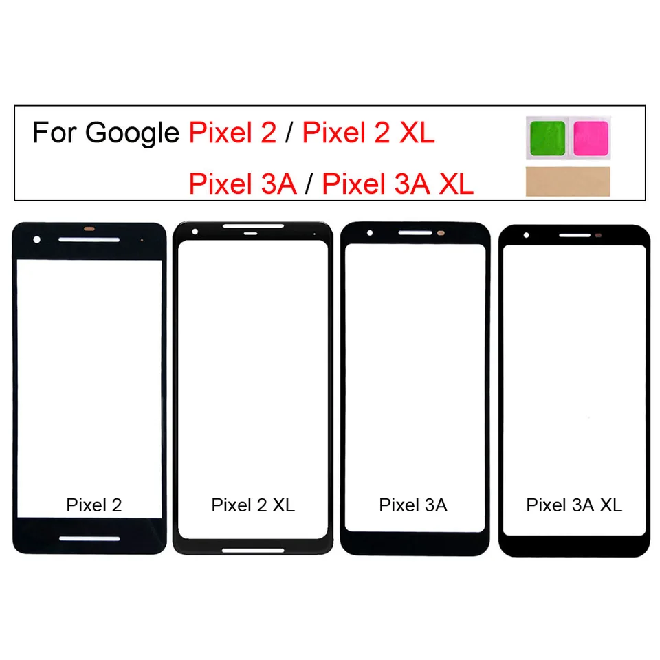 Pôvodný panel dotykovej obrazovky pre Google Pixel 2 XL 2XL XL2 Pixel 3A XL, predný vonkajší panel Zostava