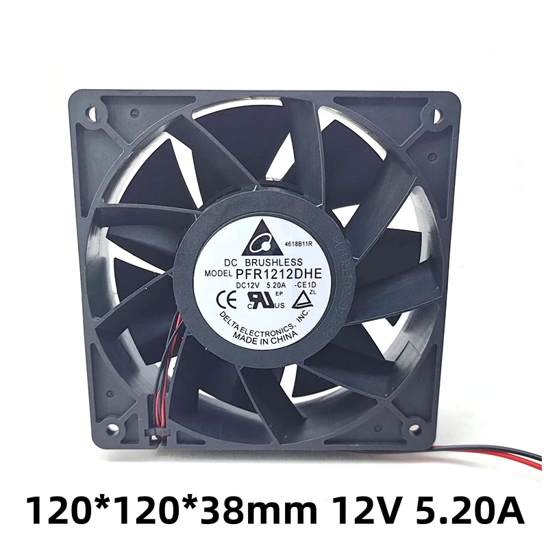 Pôvodný PFR1212DHE 12038 12V 5,2A 12 cm Ultra-násilné preplňovanie 4-vodičov PWM inteligentný ventilátor regulácie teploty