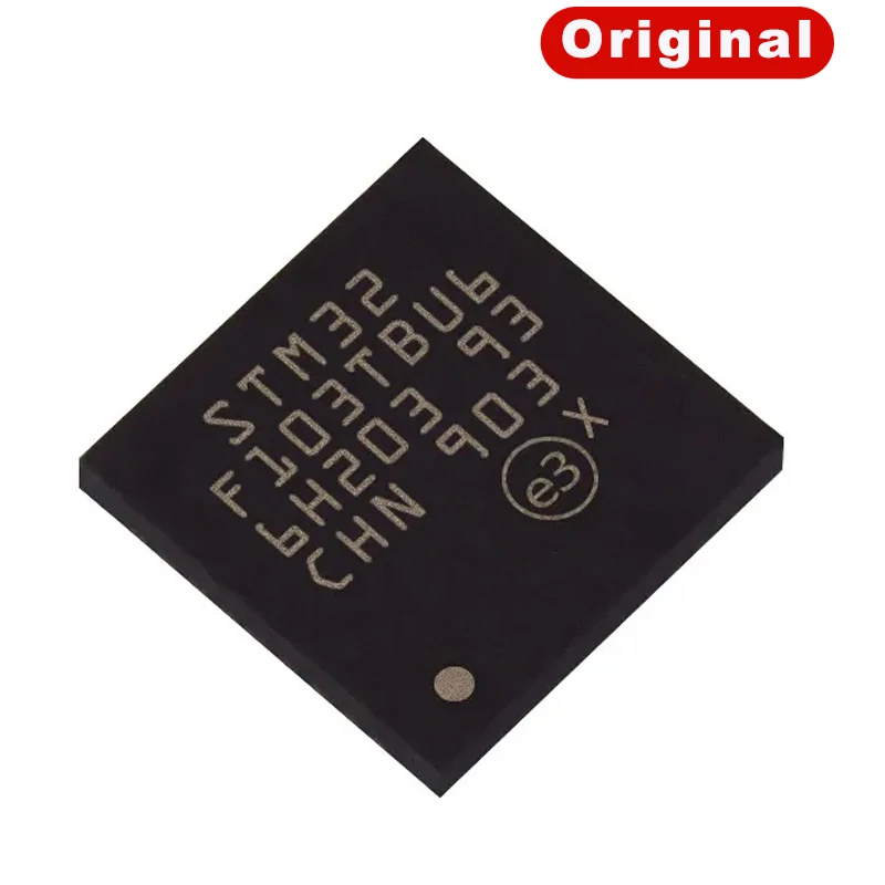 Pôvodný STM32F103TBU6 MCU 32-bitové rameno Cortex M3 RISC 128KB Flash 2.5V/3,3V 36-PIN VFQFPN STM32F103TBU6TR STM32F103TBU7
