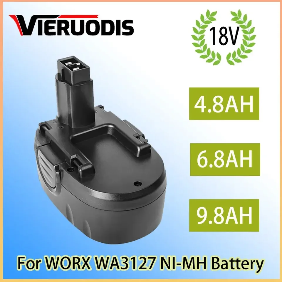 Pôvodný WORX WA3127 18V NI-MH 6,8AH 9,8AH Výmena batérie WA3152 WG150S WG541 WG152 WG250 WG900 WG901