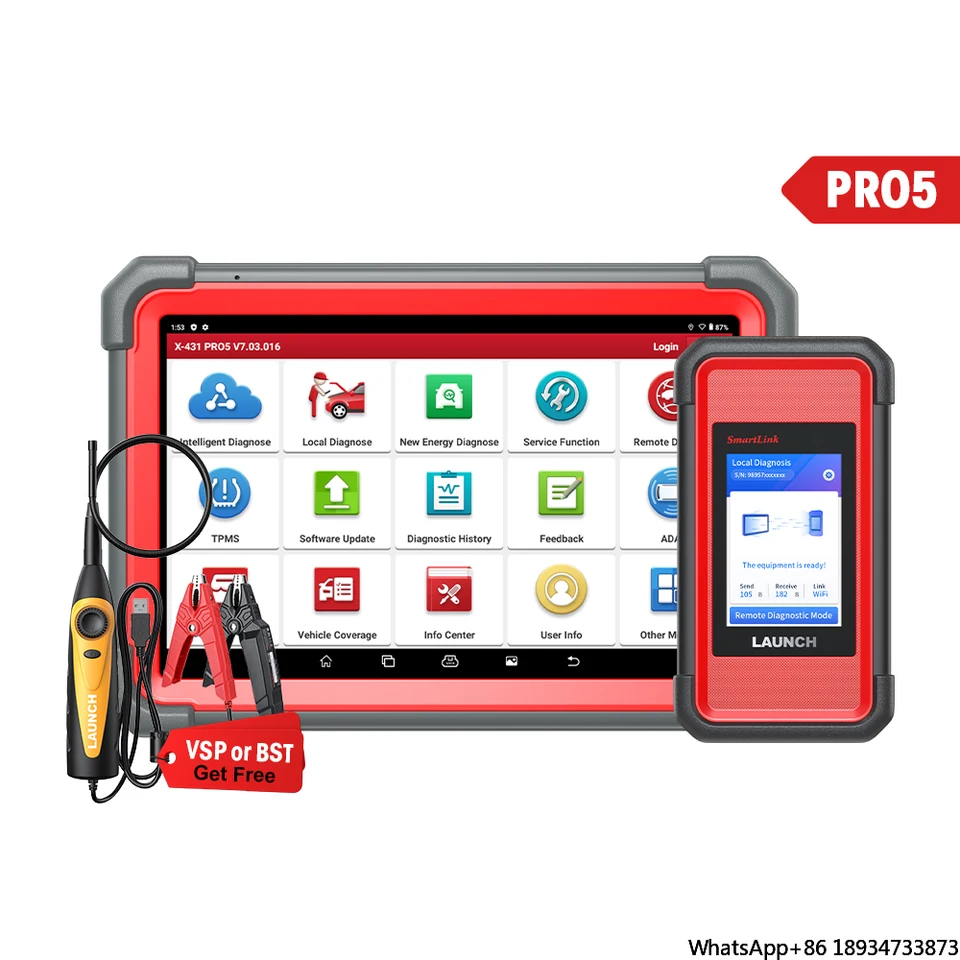 Pôvodný X431 PRO5 PRO 5 Provok OBD2 ECU Programovač tableta počítačového zariadenia Automatické diagnostické skenerové zariadenie pre autá