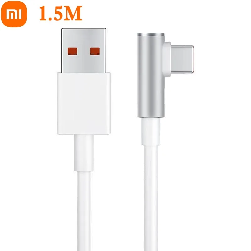 Pôvodný Xiaomi 6a L Type lakte 1,5 m USB Type-C rýchle nabíjanie Dátový kábel Podpora 120 W kábel pre laptop mobilných telefónov Redmi K50e