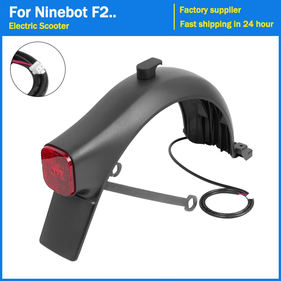 Pôvodný zadný blatník pre Segway Ninebot F2 Electric Scooter Zadná držiak Mudguard Kicksooter Tire Splash Guard s zadným svetlom