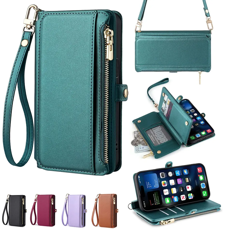 Púzdro na peňaženku na rameno zips pre Honor Magic 6 Pro 5 Lite 4 3 Luxury Lanyard Multi 7 Cards Flip Cover pre Honor Magic 6
