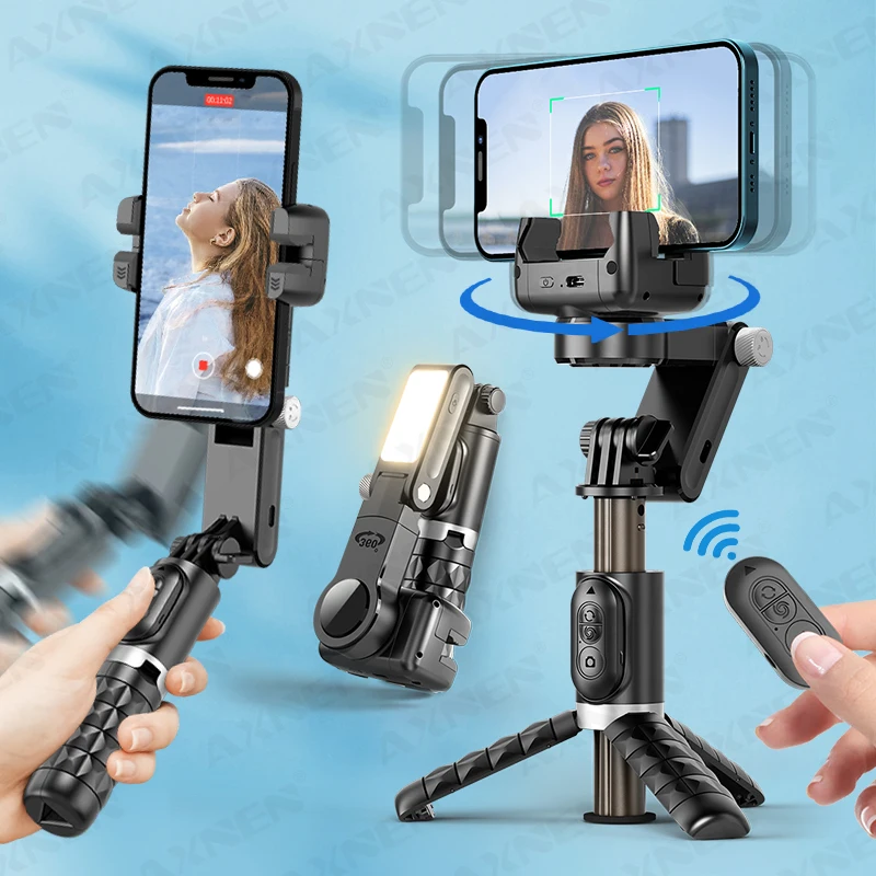 Q18 Desktop Gimbal stabilizátor s režimom inteligentného sledovania, Selfie Stick Tarod s diaľkovým ovládaním pre smartfón mobilných telefónov iPhone