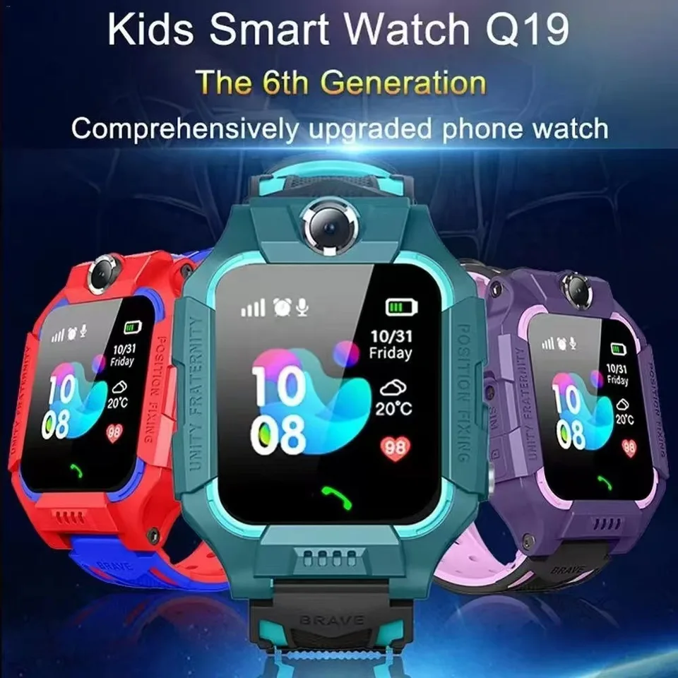 Q19 Smart Watch GPS Deti s kartou SIM HD volanie SOS TelefoProof Weproof Loctioc Tracker SmartWatch Kids pre Android iOS