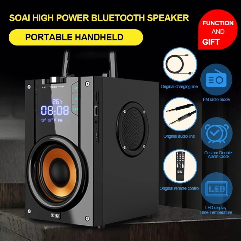 Q22 bezdrôtové reproduktory Bluetooth Prenosný vysokovýkonný stĺpec Outdoor Reproduktor malý počítač K Skladba 3D Surround s diaľkovým ovládaním