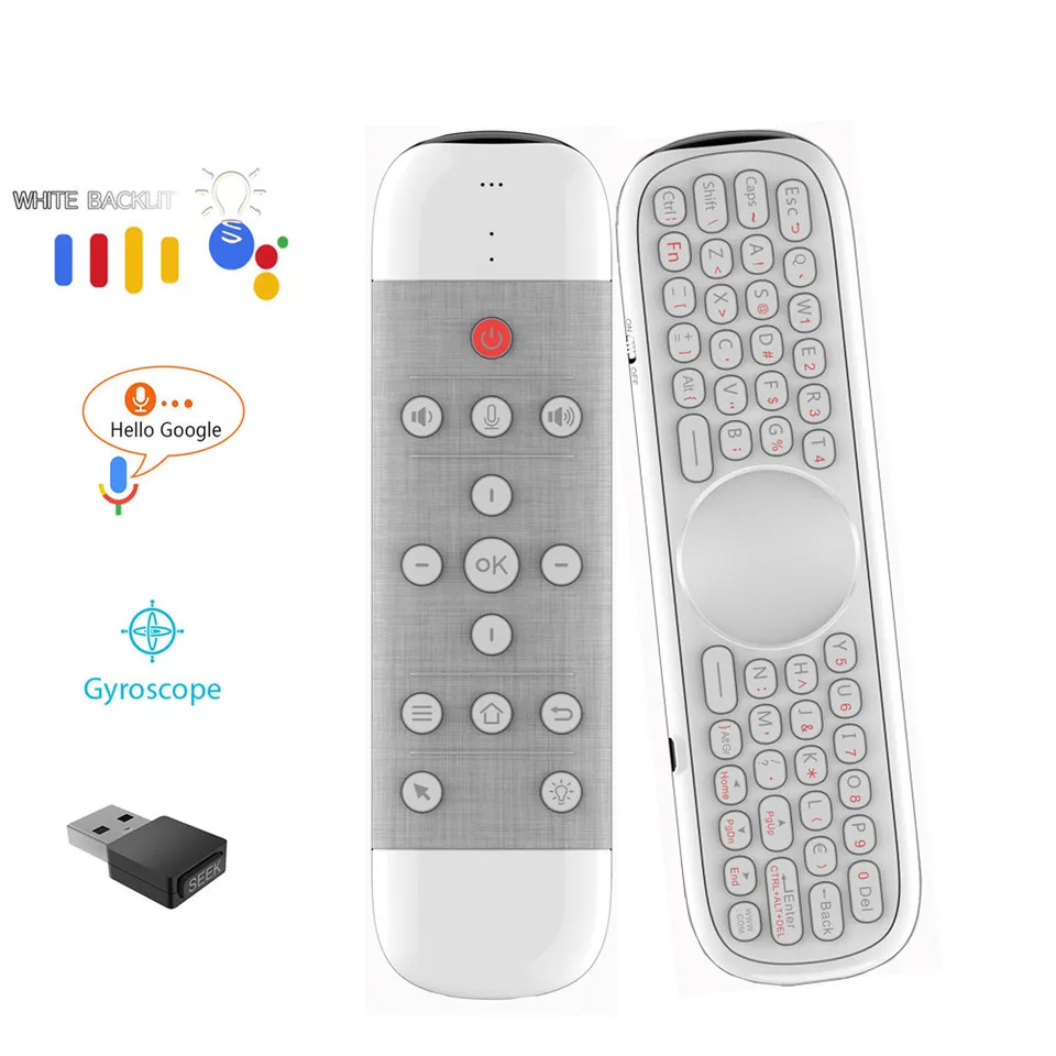 Q40 hlasové diaľkové ovládanie podsvietenia gyro ir učenie 500 mAh batéria 2.4g Wireless Air Miss Mini Keyboard pre Android TV Box PC