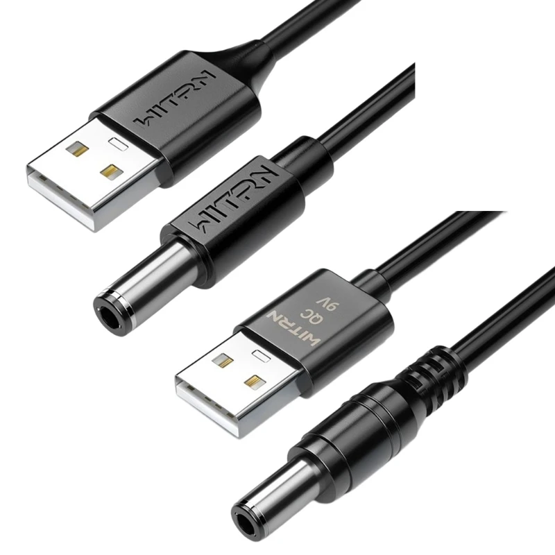 QC3.0 USB až DC5.5x2.5 mm 5,5 x 2,1 mm PD-spúšťací napájací kábel 5A pre 12 V 9V WIFI Rádio LED svetlo LED LED
