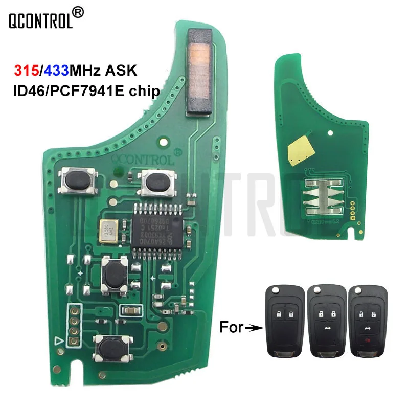 QControl Control Control diaľkový kľúč elektronický obvod pre dosku Chevrolet Malibu Cruze Aveo Spark Sail 433MHz FOB