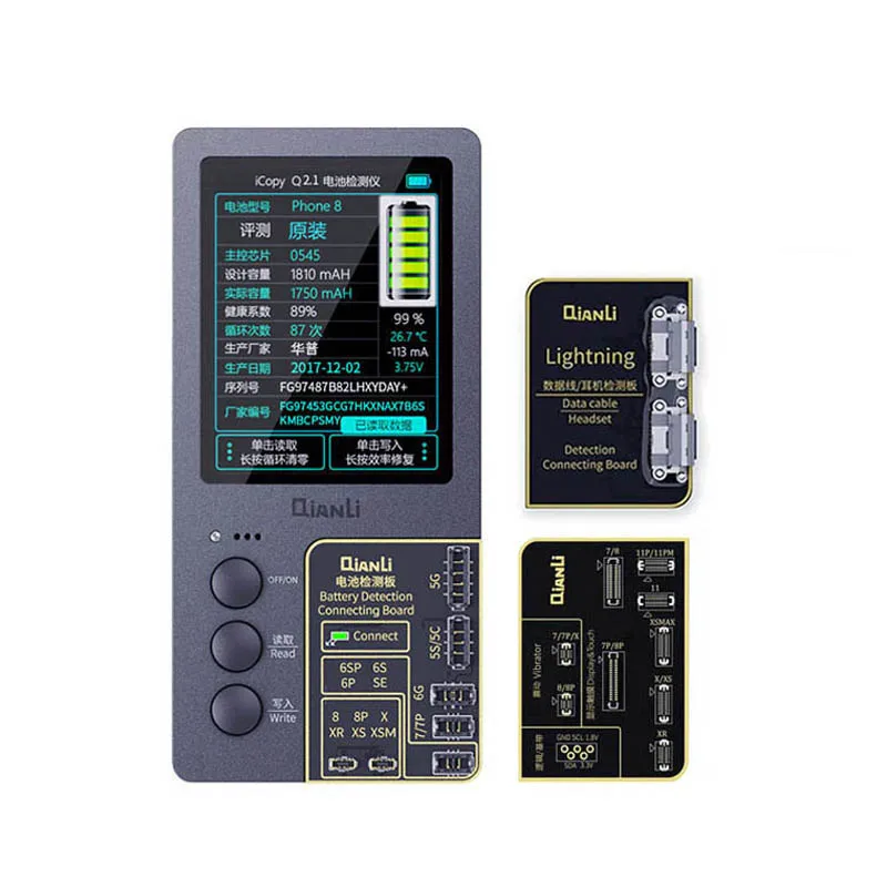 Qianli ICOPY Plus 2 Generálny programátor s detekciou detekcie batérie pre programátor prenosu Vibrátorov LCD Vibrator